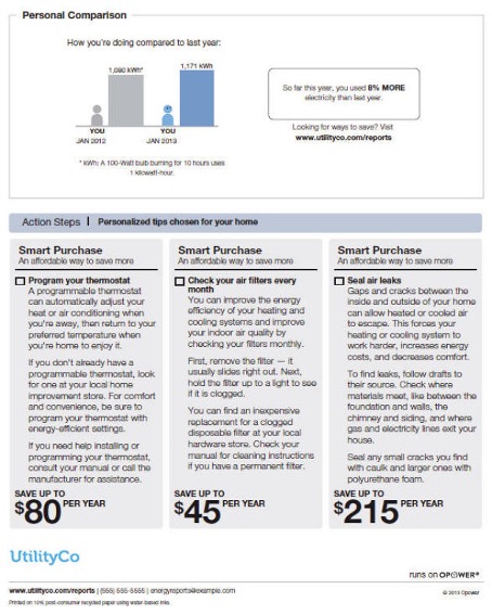 Home Energy Report, Back Source: Allcott, Hunt, and Todd Rogers. 2014. "The Short-Run and Long-Run Effects of Behavioral Interventions: Experimental Evidence from Energy Conservation." American Economic Review, 104 (10): 3003-37. DOI: 10.1257/aer.104.10.3003